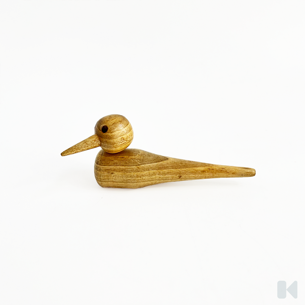 MCM | Carved Wooden Bird Figurine