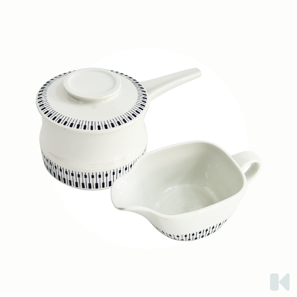 Lyngby Tangent | Lidded Serving Pot and Sauce Boat